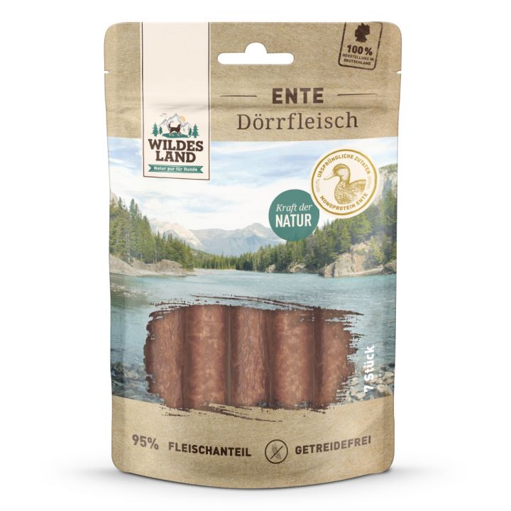 petspremium Wildes Land Enten Dörrfleisch Snack 7 Stück