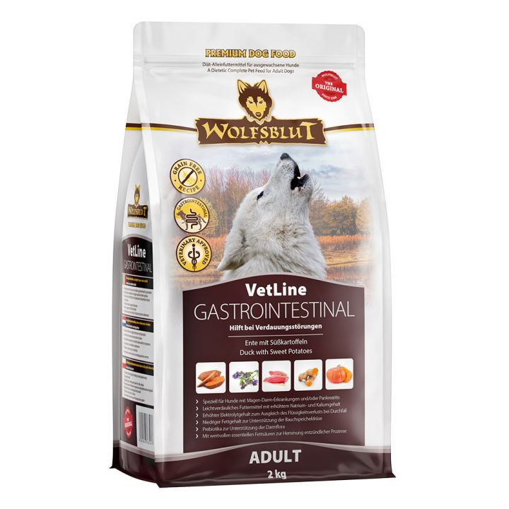 petspremium Wolfsblut Gastrointestinal VetLine Trockenfutter 4 x 2 kg