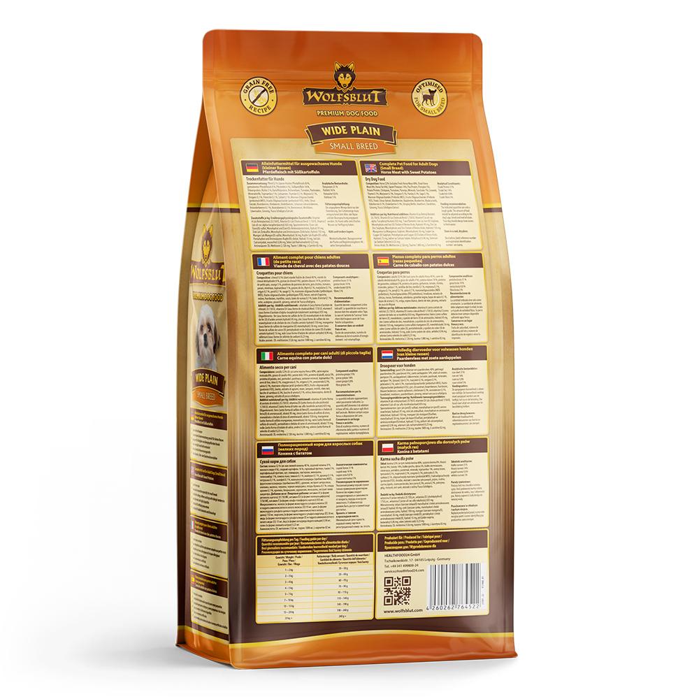 petspremium Wolfsblut Wide Plain - Pferdefleisch und Süßkartoffel Small Breed Trockenfutter 3 x 2 kg Versandkostenfrei