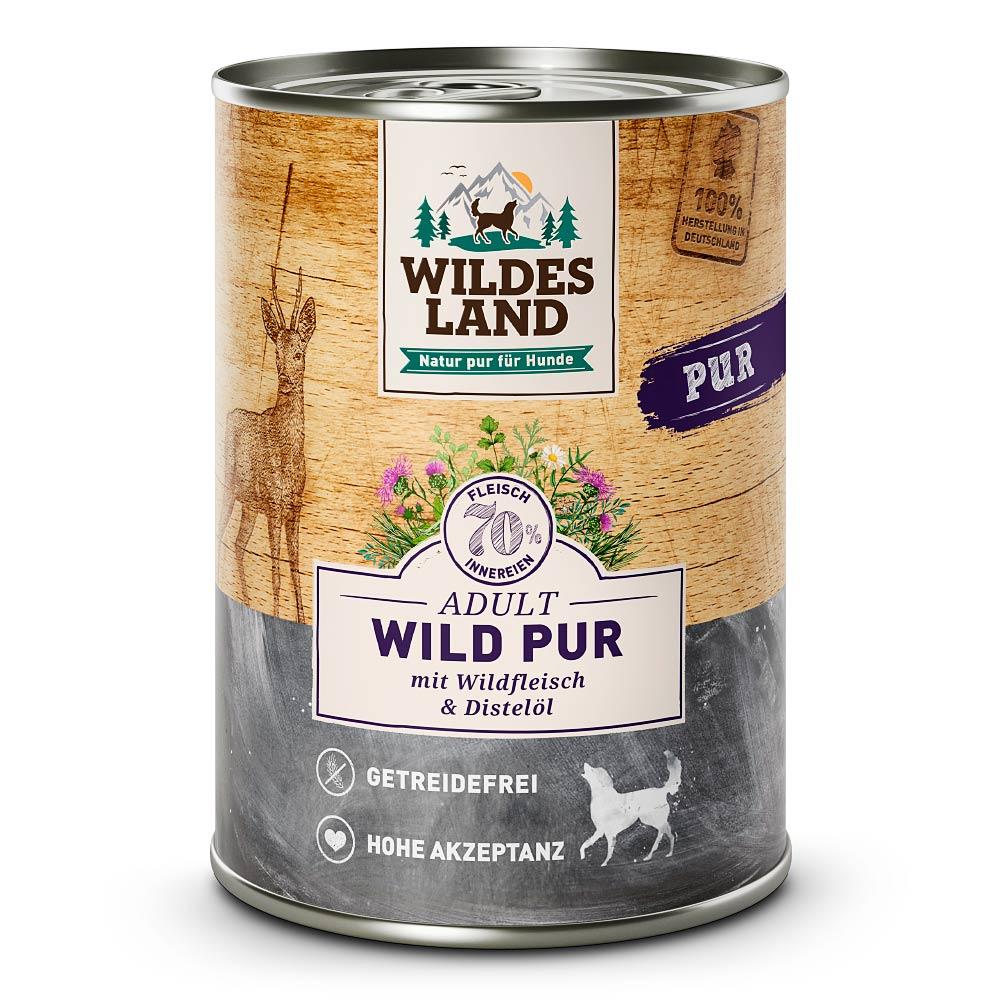 petspremium Wildes Land Nassfutter Mixpaket groß PUR Adult Nassfutter 6 x 400 g Online Shopping