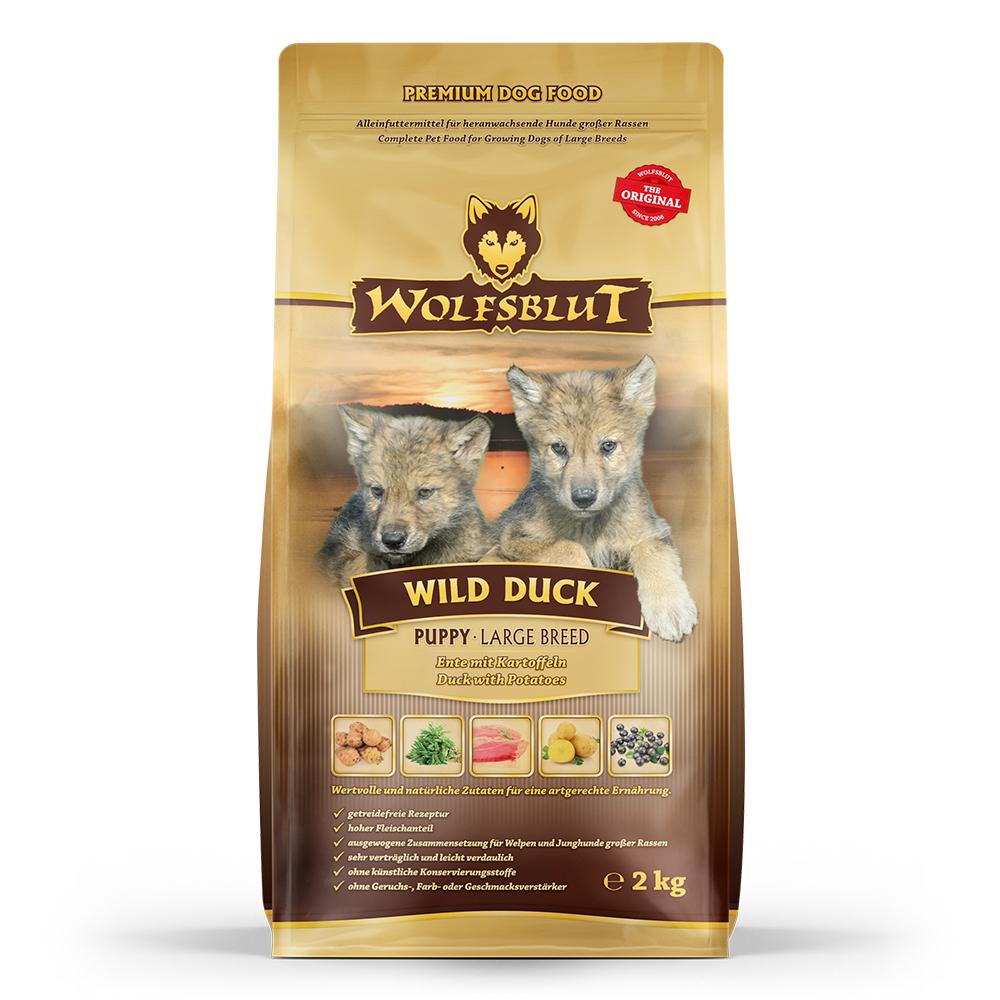 petspremium Wolfsblut Wild Duck - Ente und Kartoffel Large Breed Puppy Trockenfutter 3 x 2 kg Vatertagsangebot