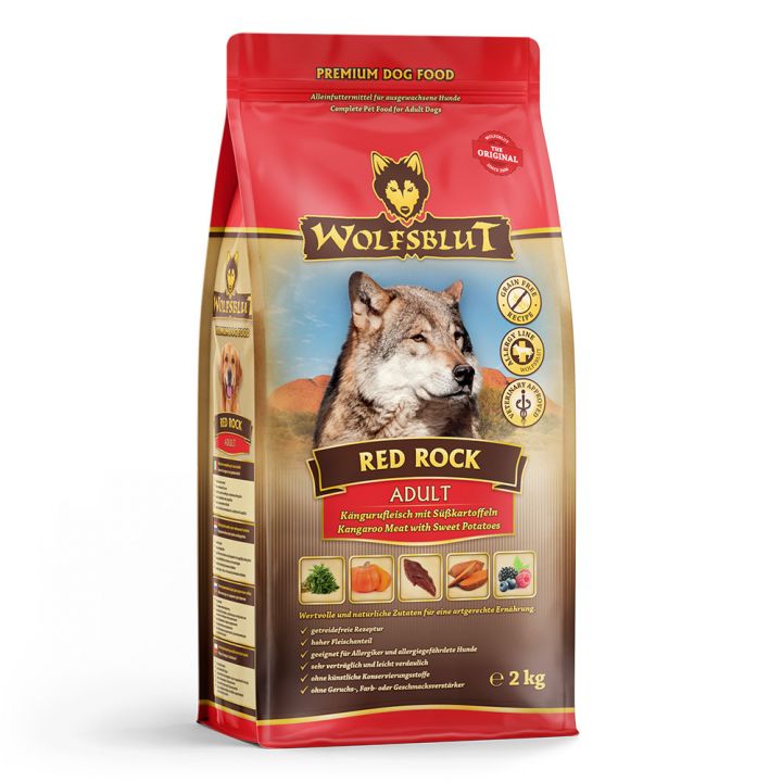 petspremium Wolfsblut Red Rock - Kängurufleisch und Süßkartoffeln Adult Trockenfutter 3 x 2 kg