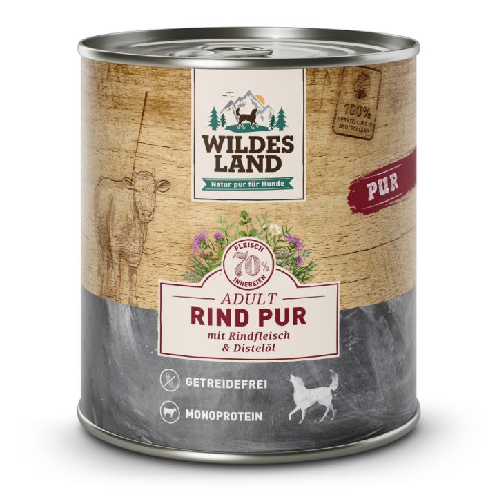 petspremium Wildes Land Rind mit Distelöl 6 x 800 g