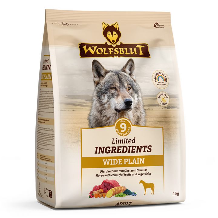 petspremium Wolfsblut Limited Ingredients Wide Plain - Pferdefleisch und Süßkartoffel Adult Trockenfutter 5 x 1 kg