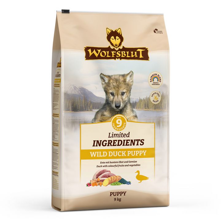 petspremium Wolfsblut Limited Ingredients Wild Duck - Ente und Süßkartoffel Puppy Trockenfutter 9 kg
