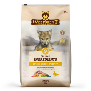 petspremium Wolfsblut Limited Ingredients Wild Duck - Ente und Süßkartoffel Puppy Trockenfutter 9 kg Vierteljährliche Förderung
