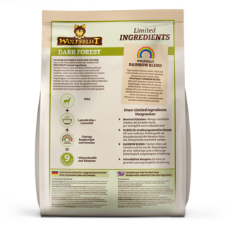 petspremium Wolfsblut Limited Ingredients Dark Forest - Wild und Süßkartoffel Adult Trockenfutter 1 kg 50% Rabatt mit kostenlosem Versand