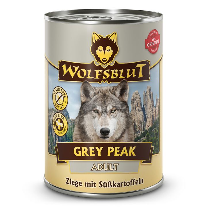 petspremium Wolfsblut Grey Peak - Ziege mit Süßkartoffeln Adult Nassfutter 6 x 395 g