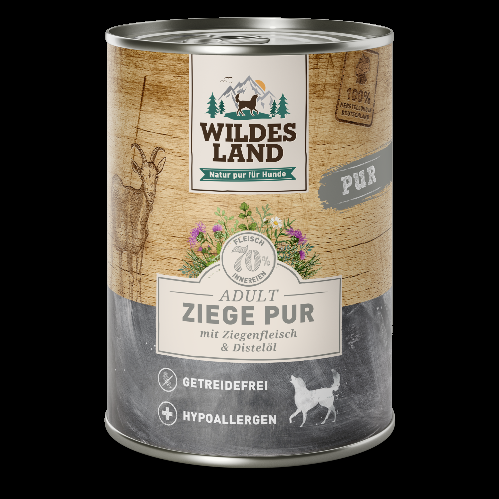 petspremium Wildes Land Ziege mit Distelöl PUR Adult Nassfutter 6 x 400 g Exklusivangebot