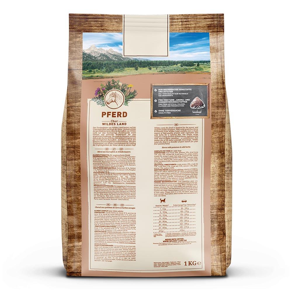 petspremium Wildes Land Pferd mit Kartoffeln und Wildkräutern Classic Adult Trockenfutter 4 x 1 kg Cyber Monday