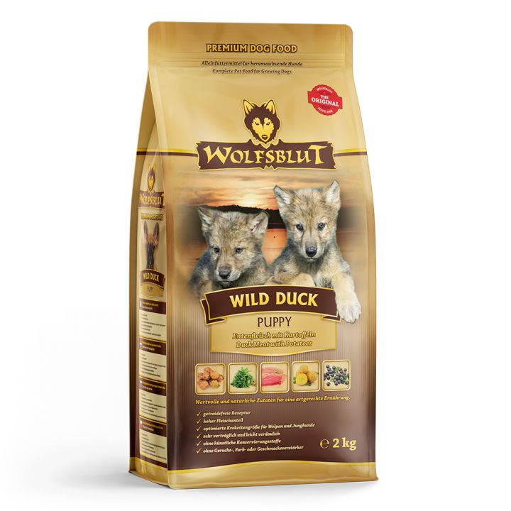petspremium Wolfsblut Wild Duck - Ente und Kartoffel Puppy Trockenfutter 3 x 2 kg Muttertagsangebot