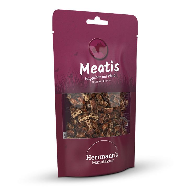 petspremium Herrmann's Pferd mit Hirse Meatis Snack 6 x 80 g