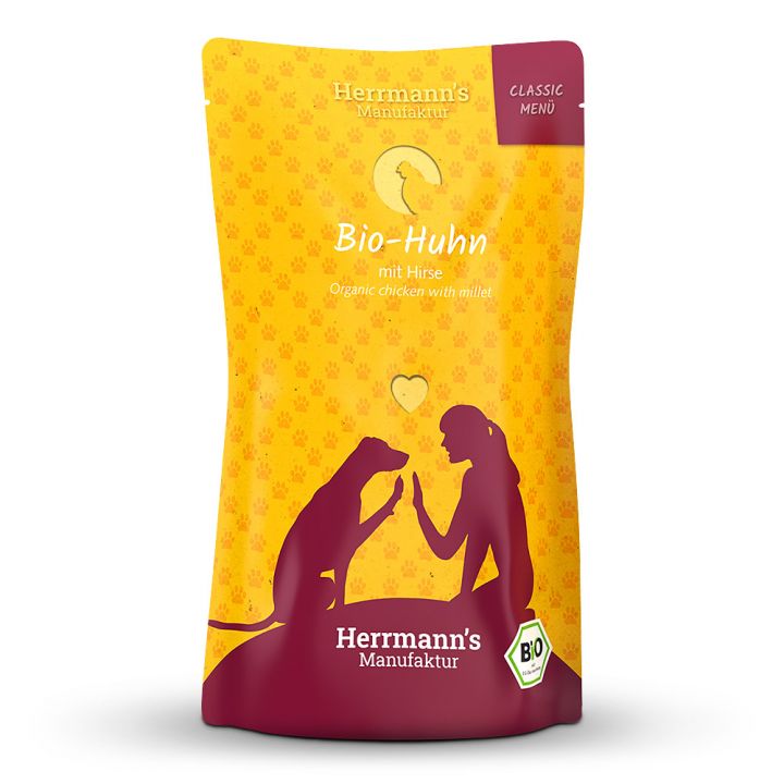 petspremium Herrmann's Bio-Huhn mit Hirse Classic Nassfutter 12 x 130 g