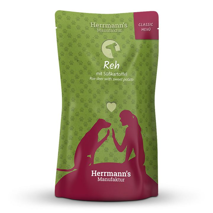 petspremium Herrmann's Reh mit Süßkartoffeln Classic Nassfutter 24 x 130 g
