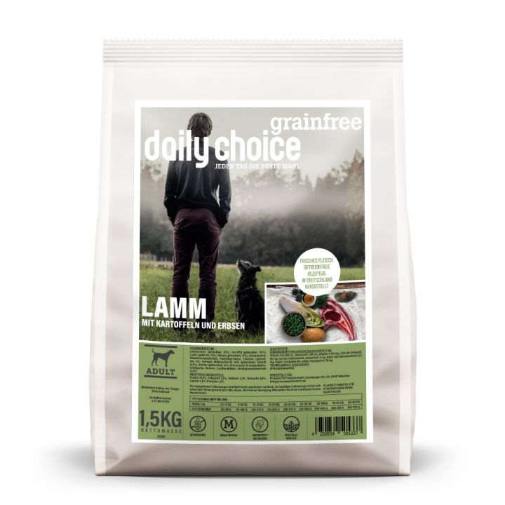 petspremium daily choice Lamm mit Kartoffeln und Erbsen Grainfree Trockenfutter 4 x 1 5 kg