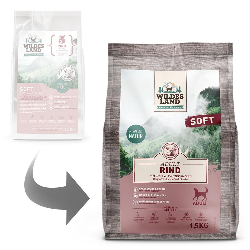 petspremium Wildes Land Rind mit Reis und Wildkräutern Soft Adult Trockenfutter 1 5 kg Clearance-Verkauf