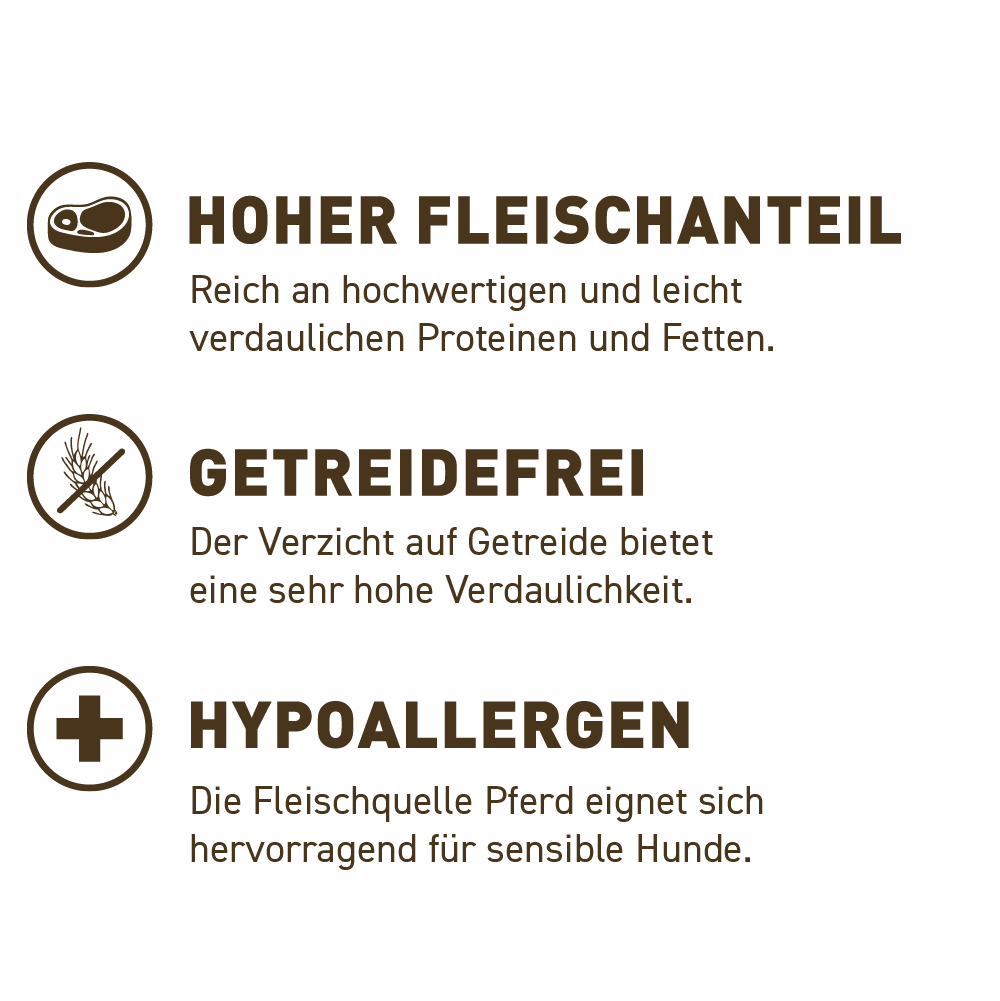 petspremium Wildes Land Pferd mit Distelöl 6 x 800 g Verkauf