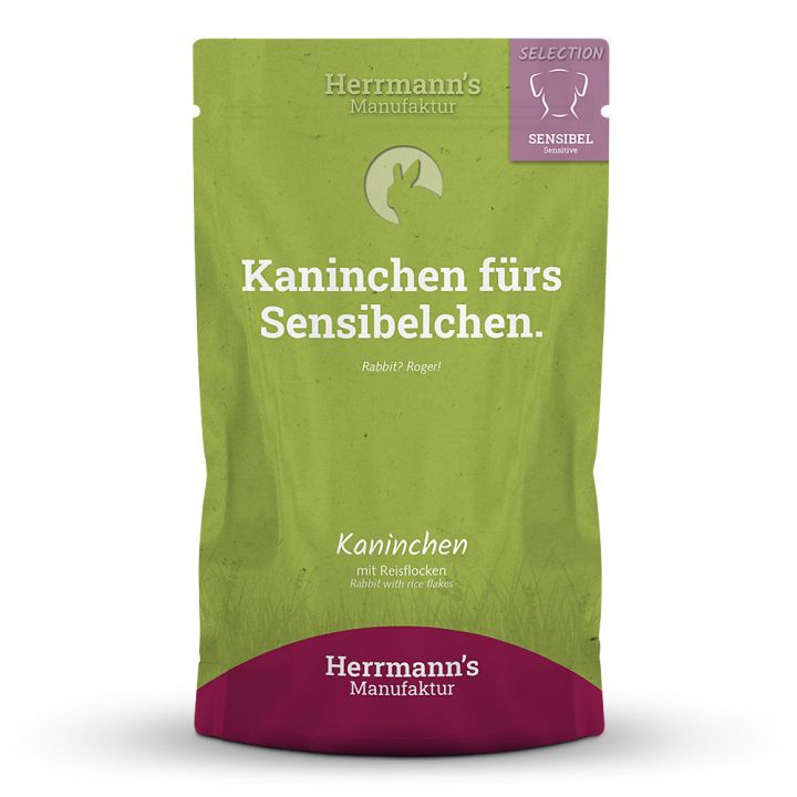 petspremium Herrmann's Kaninchen mit Reisflocken Selection Sensible Nassfutter 15 x 150 g
