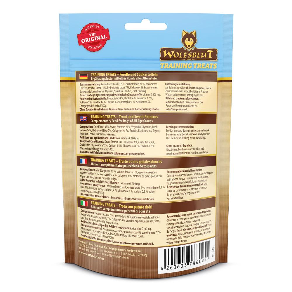 petspremium Wolfsblut Cold River - Forelle mit Süßkartoffel Training Treats Snack 70 g Kostenlose Rückgabe
