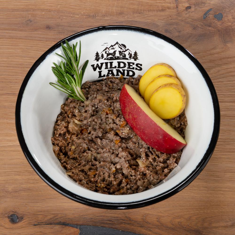 petspremium Wildes Land Lamm mit Kartoffeln Karotten Äpfeln BIO Adult Nassfutter 6 x 400 g Letzter Tag