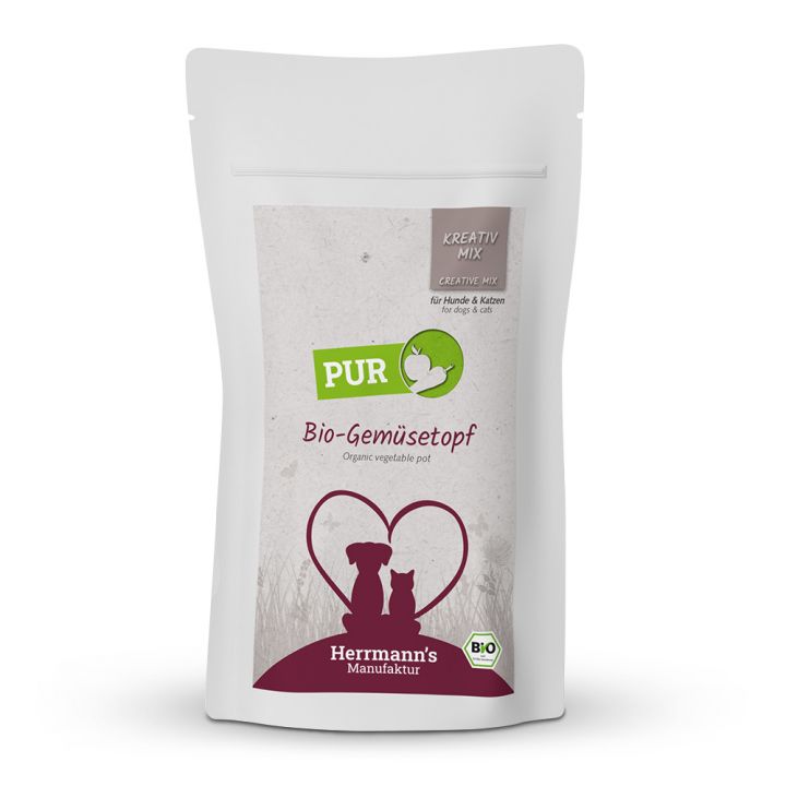 petspremium Herrmann's Bio Gemüsetopf Kreativ-Mix Ergänzung Nassfutter 15 x 150 g