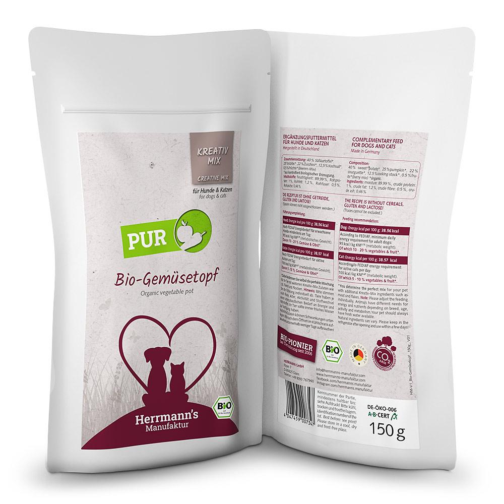 petspremium Herrmann's Bio Gemüsetopf Kreativ-Mix Ergänzung Nassfutter 15 x 150 g Bis zu 60% Rabatt