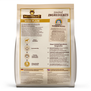 petspremium Wolfsblut Limited Ingredients Wide Plain - Pferdefleisch und Süßkartoffel Adult Trockenfutter 1 kg Vierteljährliche Förderung