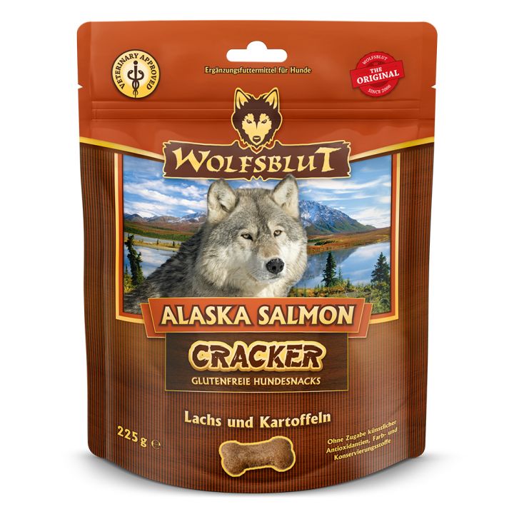 petspremium Wolfsblut Alaska Salmon Cracker Snack 225 g