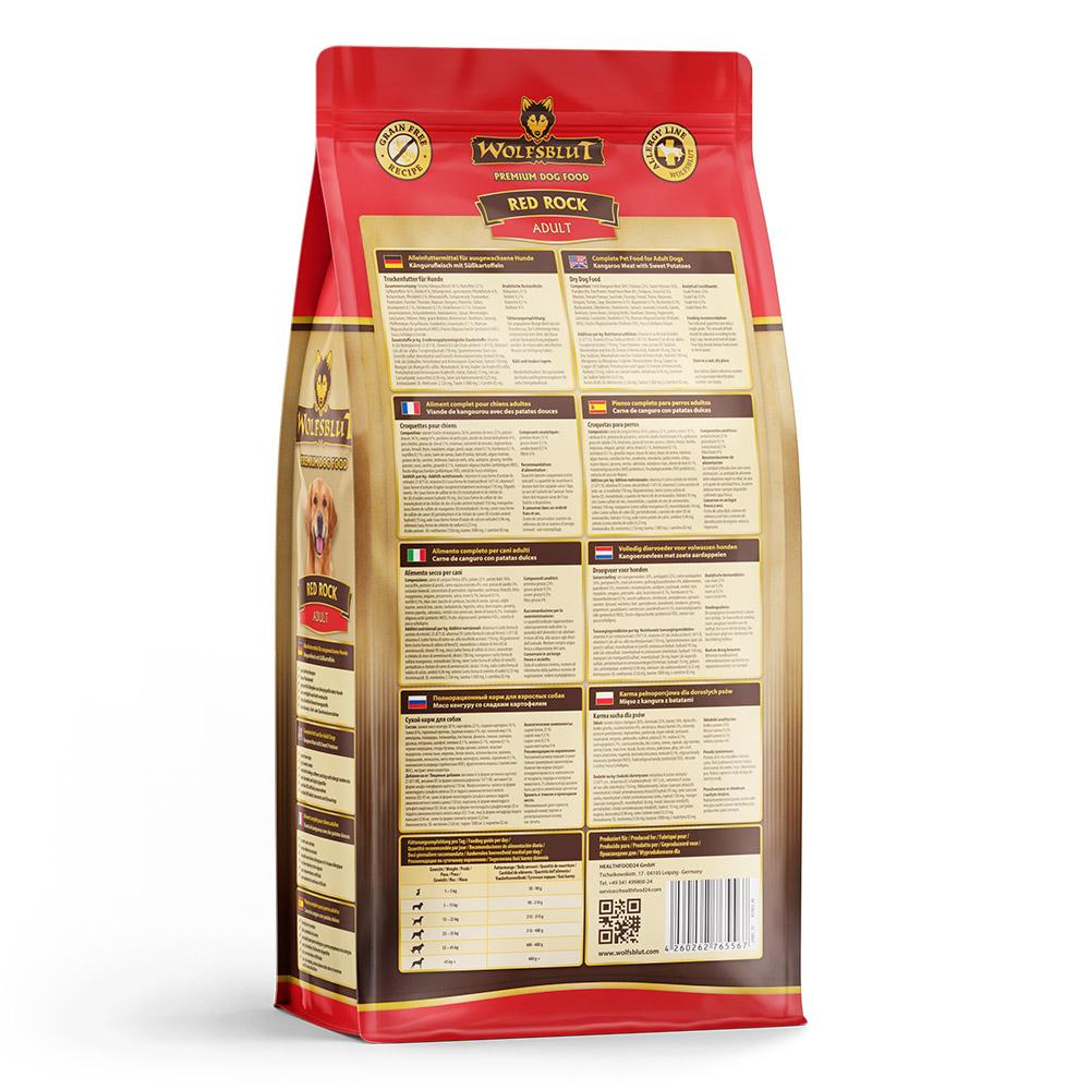 petspremium Wolfsblut Red Rock - Kängurufleisch und Süßkartoffeln Adult Trockenfutter 2 kg Kostenloser Versand