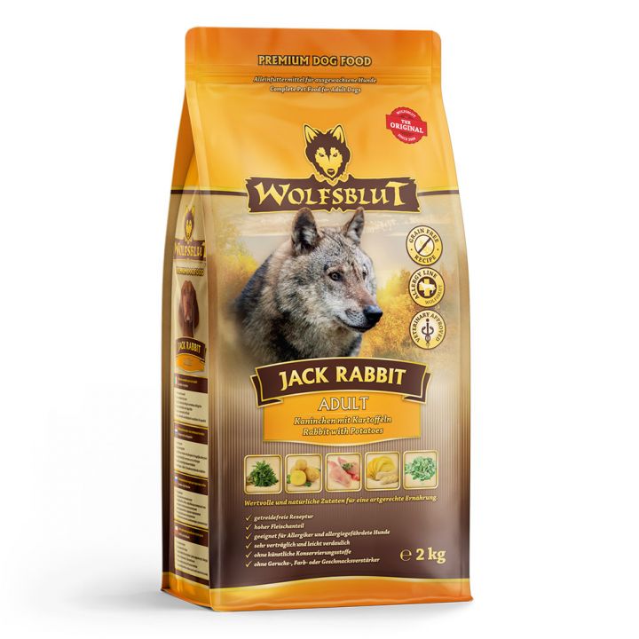 petspremium Wolfsblut Jack Rabbit - Kaninchen mit Kartoffeln Adult Trockenfutter 2 kg