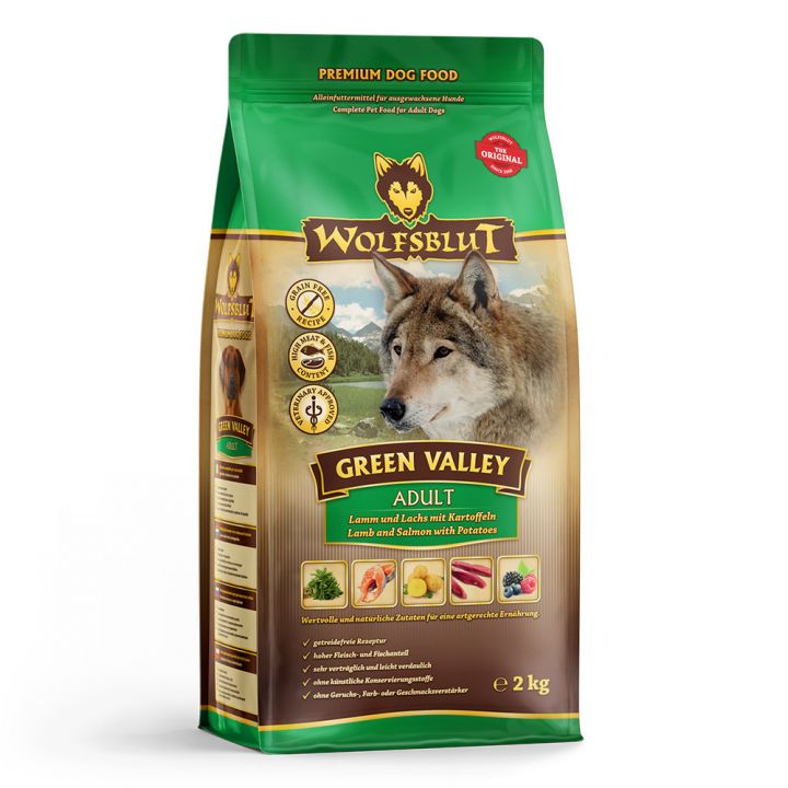 petspremium Wolfsblut Green Valley - Lamm und Lachs Adult Trockenfutter 2 kg