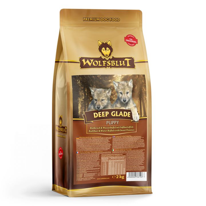 petspremium Wolfsblut Deep Glade - Rothirsch und Wasserbüffel Puppy Trockenfutter 2 kg Begrenztes Angebot