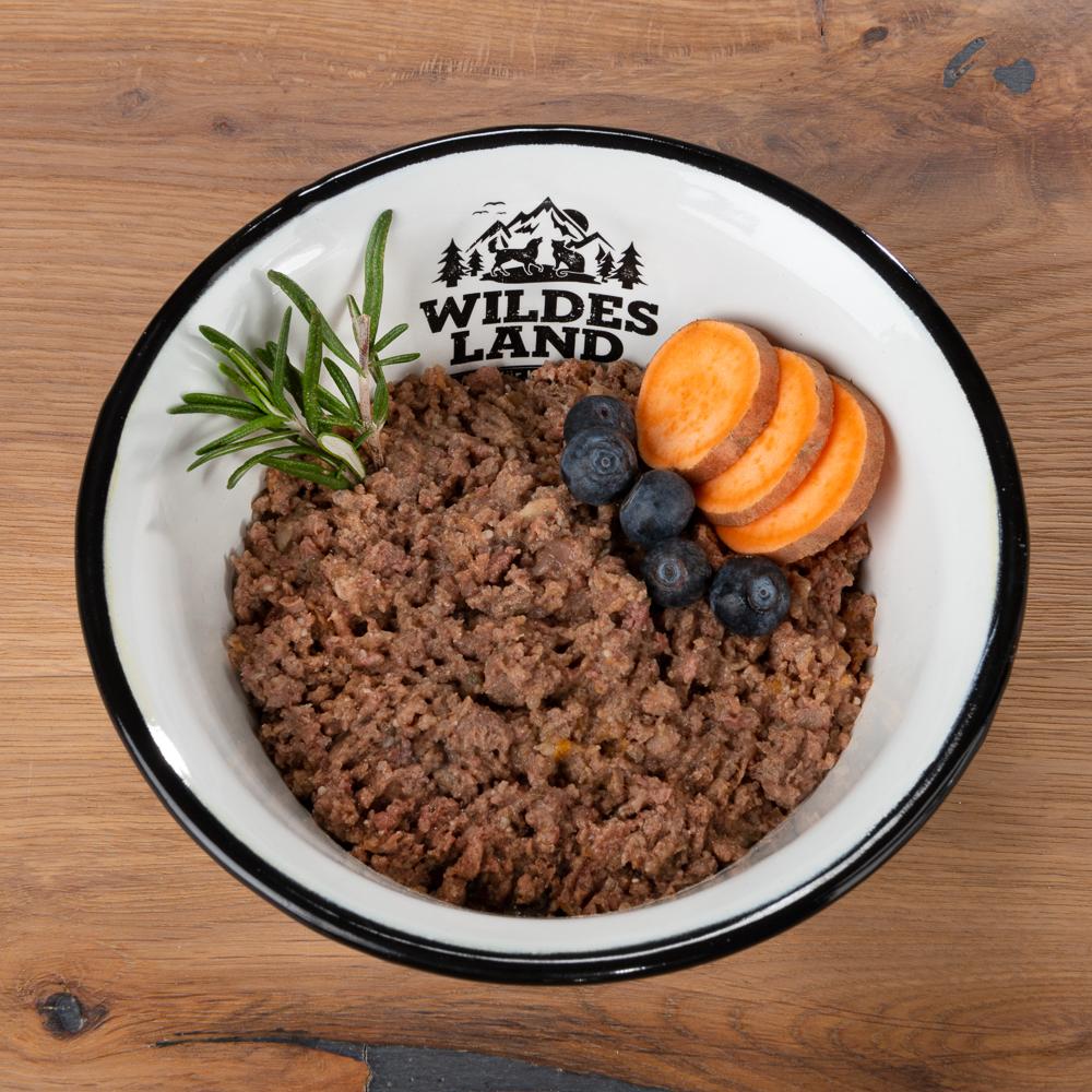 petspremium Wildes Land Rind mit Süßkartoffel Apfel und Wildkräutern Classic Puppy Nassfutter 6 x 400 g Saisonschlussverkauf