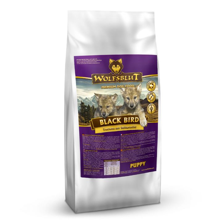 petspremium Wolfsblut Black Bird - Truthahn und Süßkartoffel Puppy Trockenfutter 2 kg