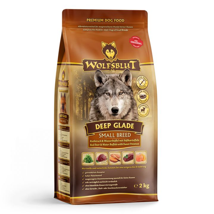 petspremium Wolfsblut Deep Glade - Rothirsch und Wasserbüffel Small Breed Trockenfutter 2 kg