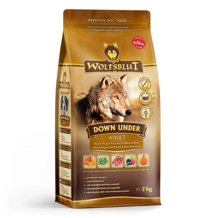 petspremium Wolfsblut Down Under - Black Angus Beef Adult Trockenfutter 2 kg