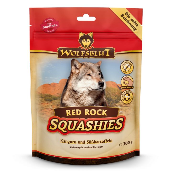 petspremium Wolfsblut Red Rock - Kängurufleisch und Süßkartoffel Squashies Snack 300 g