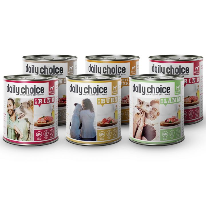 petspremium daily choice Mixpaket Nassfutter für Hunde Nassfutter 6 x 800 g