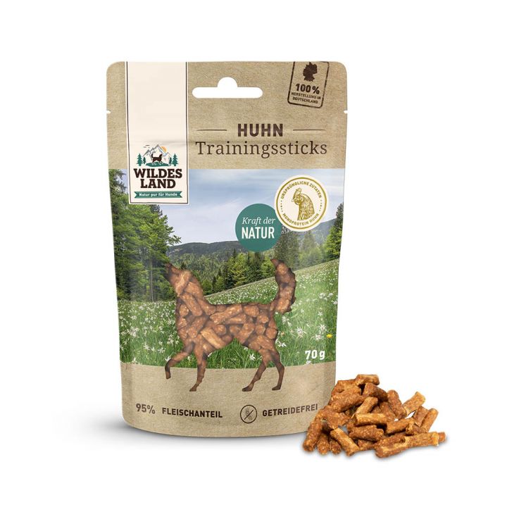 petspremium Wildes Land Huhn Trainingssticks Snack 70 g