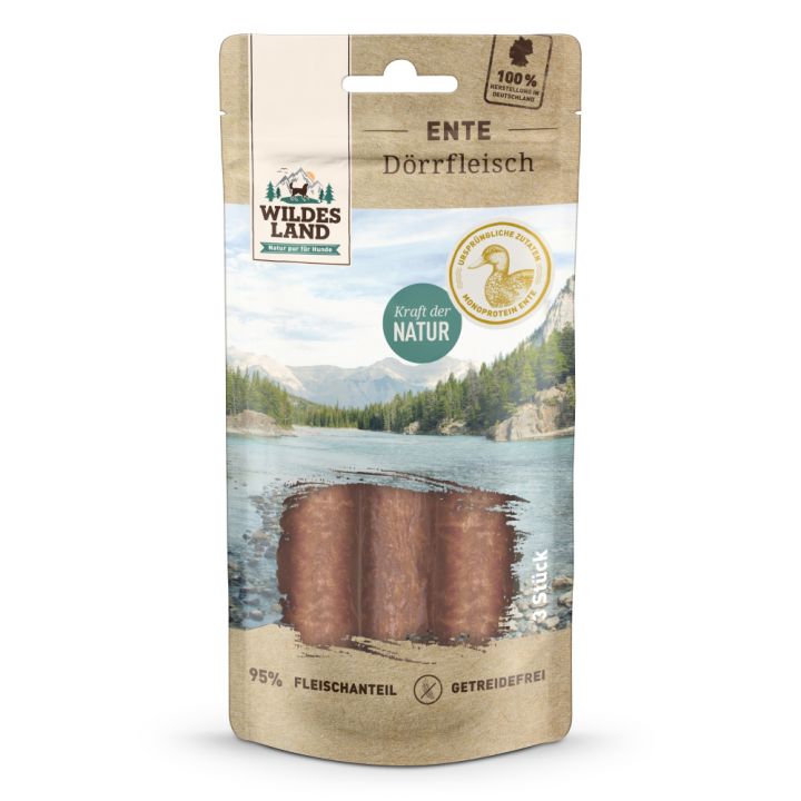 petspremium Wildes Land Enten Dörrfleisch Snack 3 Stück