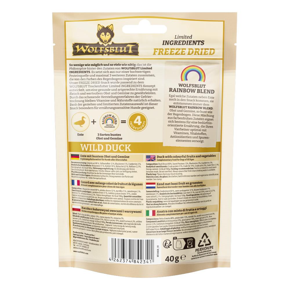 petspremium Wolfsblut Limited INGREDIENTS Wild Duck 40 g Saisonale Angebote