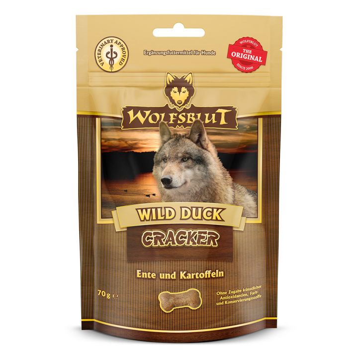 petspremium Wolfsblut Wild Duck - Entenfleisch Cracker Snack 7 x 70 g