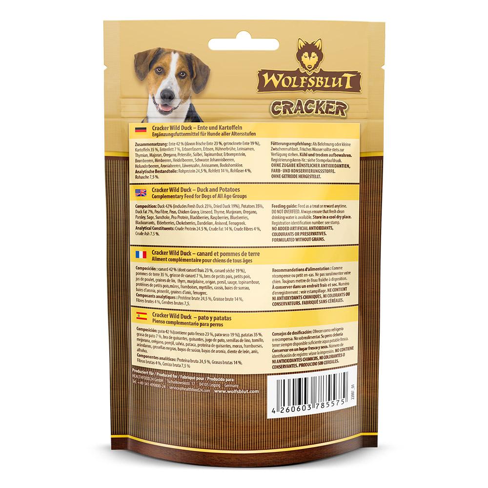 petspremium Wolfsblut Wild Duck - Entenfleisch Cracker Snack 7 x 70 g Letzte 2 Tage