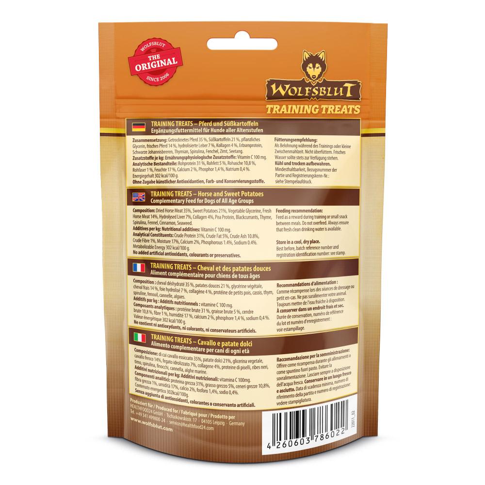 petspremium Wolfsblut Wide Plain - Pferd mit Süßkartoffel Training Treats Snack 70 g Super Rabatt