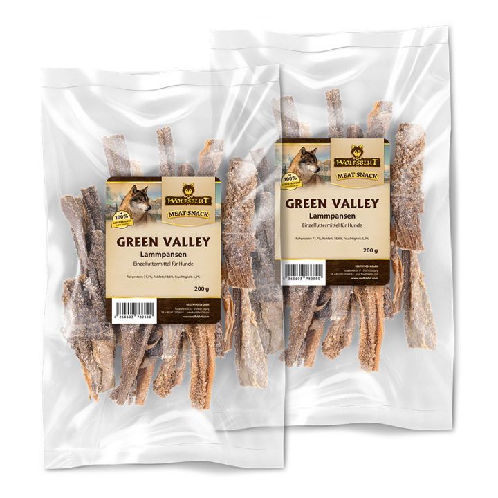 petspremium Wolfsblut Green Valley Lammpansen Kauartikel Snack 2 x 200 g