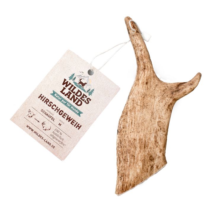 petspremium Wildes Land Hirschgeweih Schaufel Geweihsnack Snack M