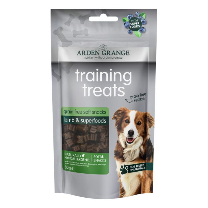 petspremium Arden Grange Grain Free - Mit Lamm und Superfoods Training Treats Snack 80 g Begrenzt auf 3 Tage