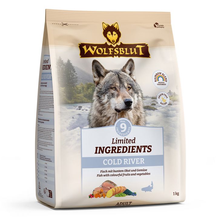 petspremium Wolfsblut Limited Ingredients Cold River - Forelle und Süßkartoffel Adult Trockenfutter 1 kg Speichern exportieren