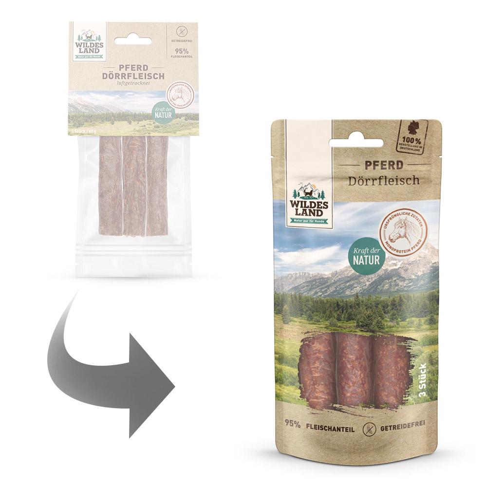 petspremium Wildes Land Pferd Dörrfleisch Snack 3 Stück Verkauf