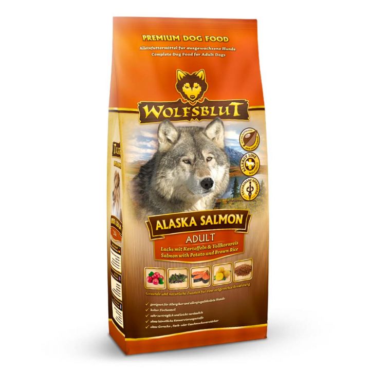 petspremium Wolfsblut Alaska Salmon - Lachs und Kartoffeln Adult Trockenfutter 500 g Fabrik Onlineshop